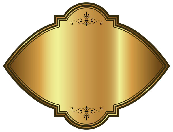 This png image - Gold Luxury Label Template Clipart Image, is available for free download