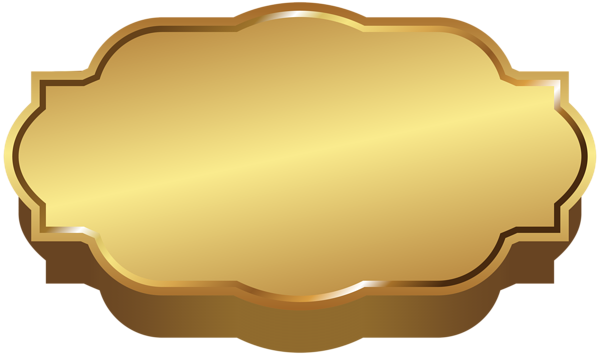 This png image - Golden Label Template PNG Clip Art Image, is available for free download