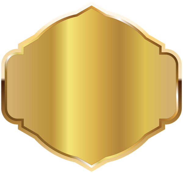 This png image - Golden Label Template PNG Clipart Image, is available for free download