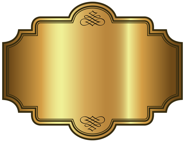 This png image - Golden Luxury Label Template Clipart Picture, is available for free download