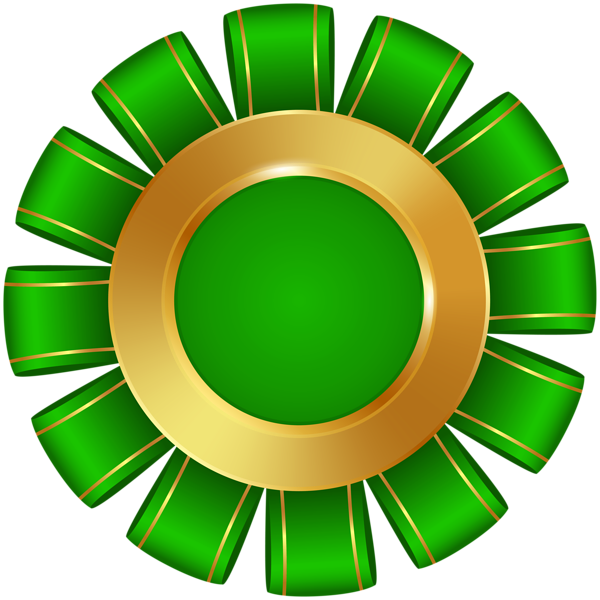 This png image - Green Badge Rosette PNG Clipar, is available for free download