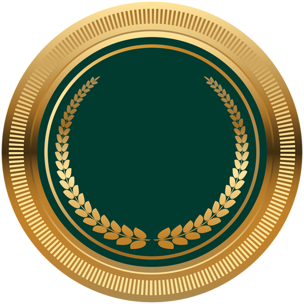 This png image - Green Gold Seal Badge PNG Transparent Image, is available for free download