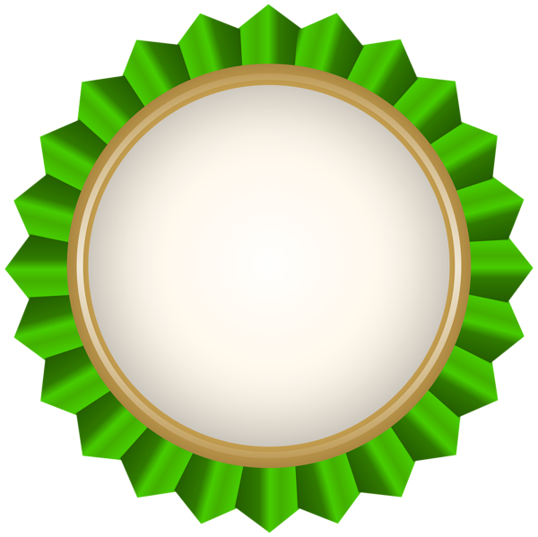 This png image - Green Rosette Badge PNG Clipart, is available for free download