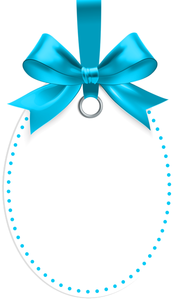 This png image - Label with Blue Bow Template PNG Clip Art, is available for free download