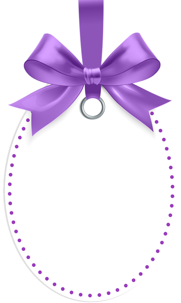 This png image - Label with Purple Bow Template PNG Clip Art, is available for free download