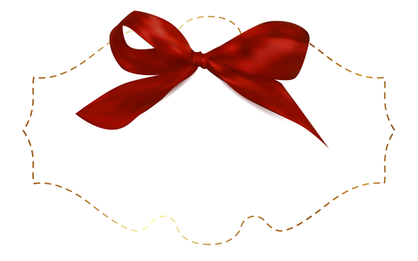 This png image - Label with Red Bow Template Clipart Image, is available for free download