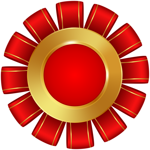 This png image - Red Badge Rosette PNG Clipar, is available for free download