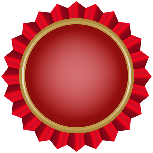 This png image - Red Badge Rosette PNG Clipart, is available for free download