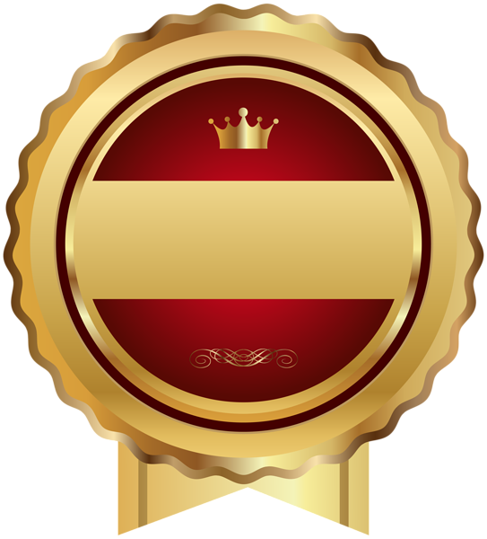 This png image - Red Gold Seal Badge Transparent PNG Clip Art, is available for free download