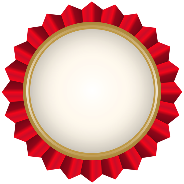This png image - Red Rosette Badge PNG Clipart, is available for free download