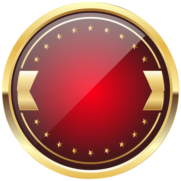 This png image - Red and Gold Badge Template PNG Clip Art Image, is available for free download