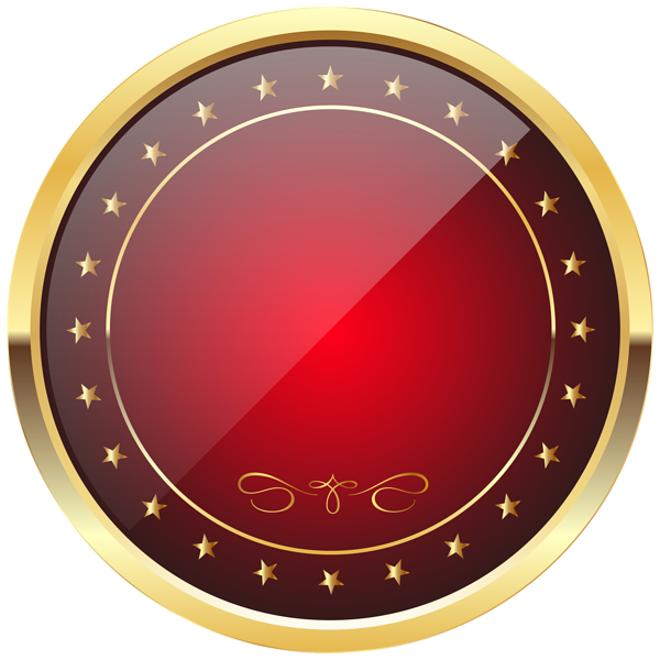 This png image - Red and Gold Badge Template Transparent PNG Clip Art Image, is available for free download