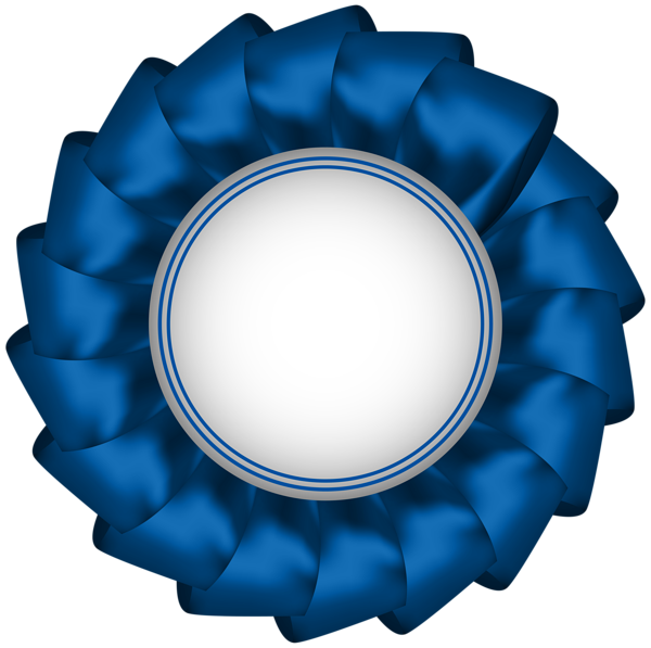 Rosette Badge Blue Png Transparent Clipart 