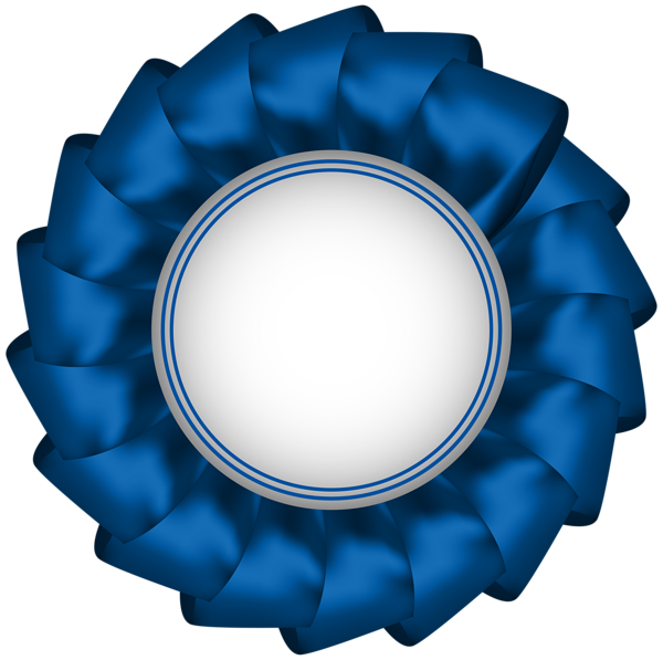 This png image - Rosette Badge Blue PNG Transparent Clipart, is available for free download