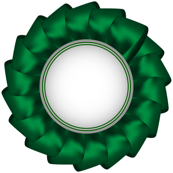This png image - Rosette Badge Green PNG Transparent Clipart, is available for free download