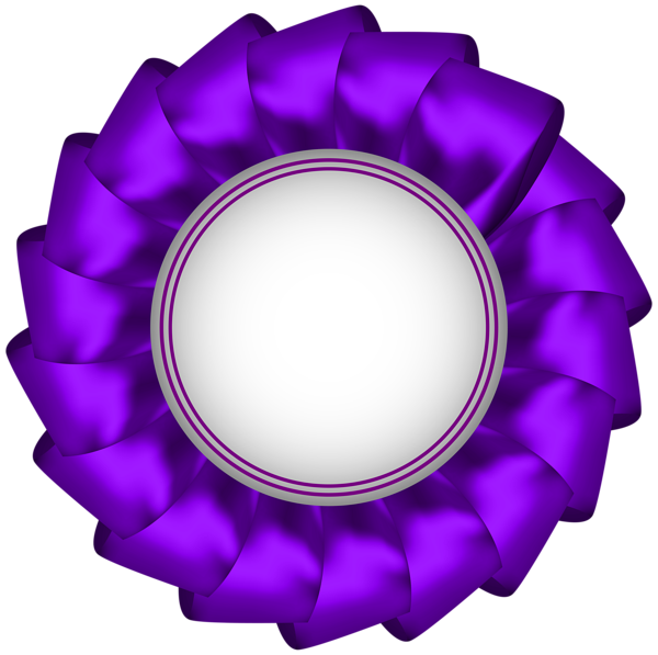 This png image - Rosette Badge Purple PNG Transparent Clipart, is available for free download