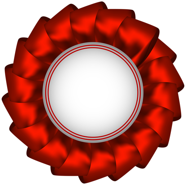 This png image - Rosette Badge Red PNG Transparent Clipart, is available for free download