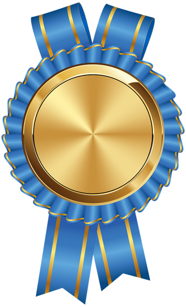 This png image - Seal Badge Gold Blue PNG Clip Art Image, is available for free download