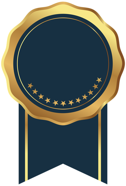 This png image - Seal Badge Gold Blue Transparent Image, is available for free download