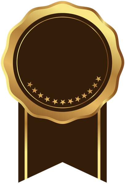 This png image - Seal Badge Gold Brown Transparent Image, is available for free download
