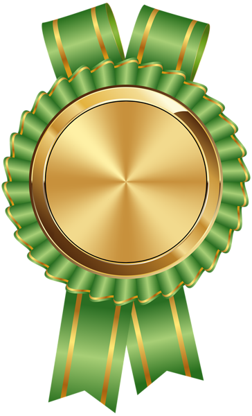 This png image - Seal Badge Gold Green PNG Clip Art Image, is available for free download