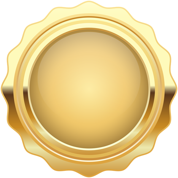 This png image - Seal Badge Gold PNG Clip Art Image, is available for free download