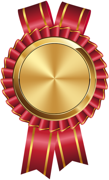 This png image - Seal Badge Gold Red PNG Clip Art Image, is available for free download