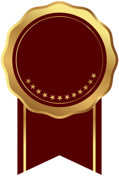 This png image - Seal Badge Gold Red Transparent Image, is available for free download