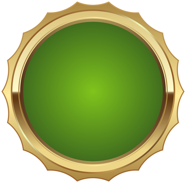 This png image - Seal Badge Green Clipart Image, is available for free download