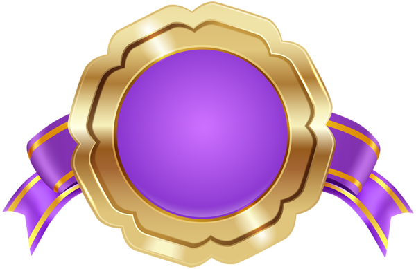 This png image - Seal Badge PNG Purple Transparent Image, is available for free download
