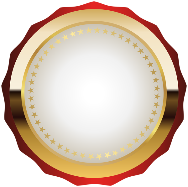 This png image - Seal Badge Red Gold, is available for free download