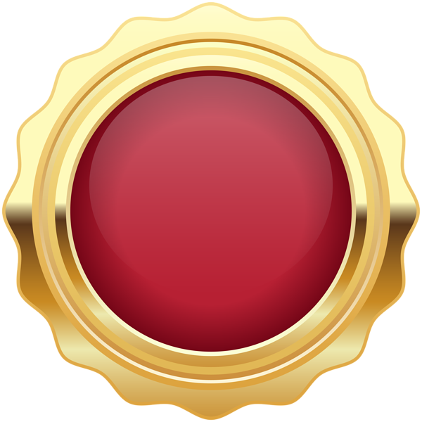 This png image - Seal Badge Red Gold PNG Clip Art Image, is available for free download