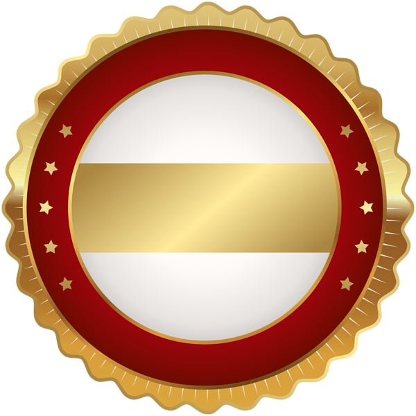 This png image - Seal Badge Red Gold PNG Clip Art Image, is available for free download