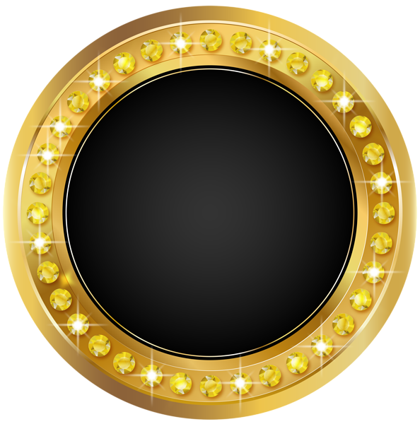 Seal Gold Black PNG Transparent Clip Art Image | Gallery Yopriceville