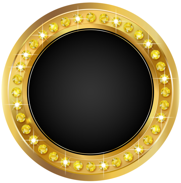 This png image - Seal Gold Black PNG Transparent Clip Art Image, is available for free download