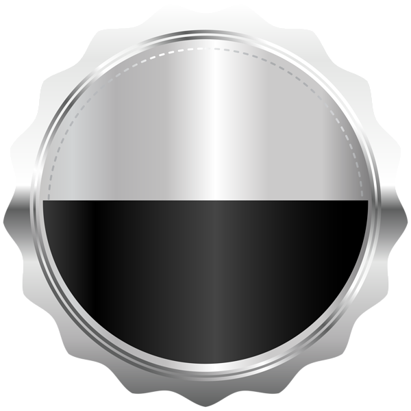 This png image - Silver Badge PNG Clipart Image, is available for free download