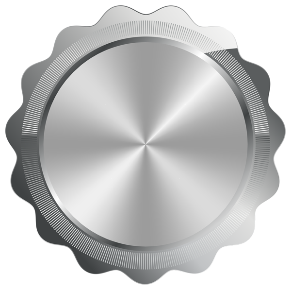 This png image - Silver Seal Badge PNG Transparent Clip Art Image, is available for free download