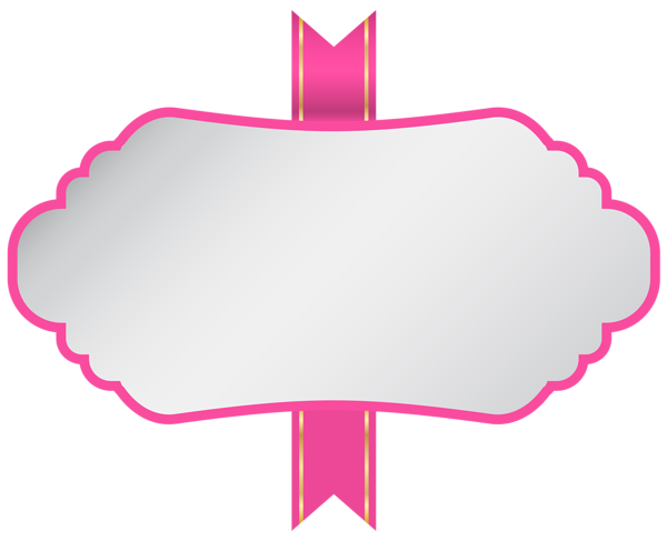 This png image - White Pink Label PNG Clip Art Image, is available for free download
