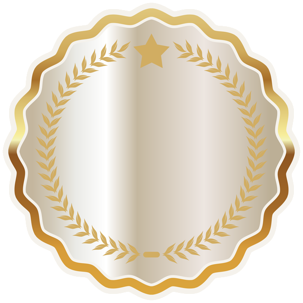 This png image - White Seal Badge PNG Clipart Image, is available for free download