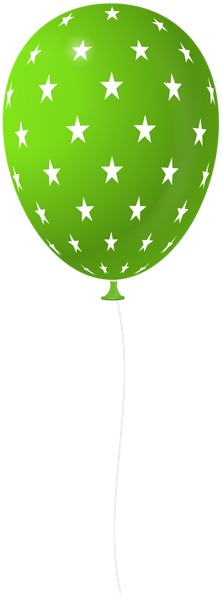This png image - Balloon with Stars Green PNG Clipart, is available for free download