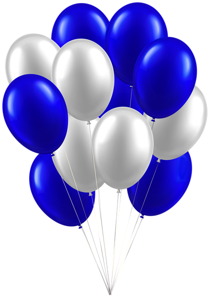 Balloons White Blue Clip Art Image | Gallery Yopriceville - High