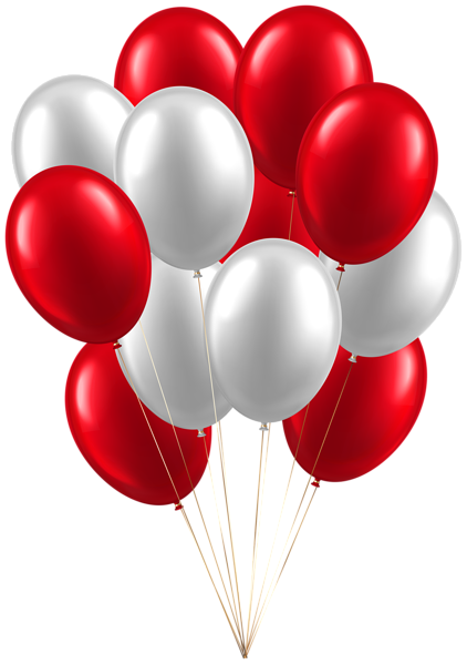 This png image - Balloons White Red Clip Art Image, is available for free download