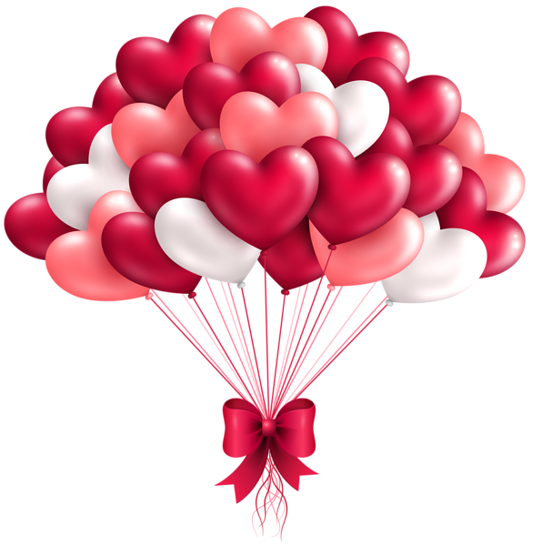 This png image - Beautiful Heart Balloons PNG Clipart Image, is available for free download