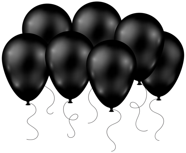 Black Balloons Transparent PNG Clip Art Image | Gallery Yopriceville