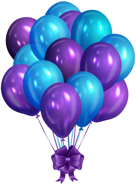 This png image - Blue Purple Bunch of Balloons Clip Art PNG Image, is available for free download