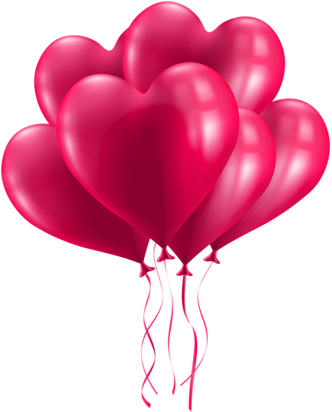 This png image - Bunch of Heart Balloons Transparent PNG Image, is available for free download