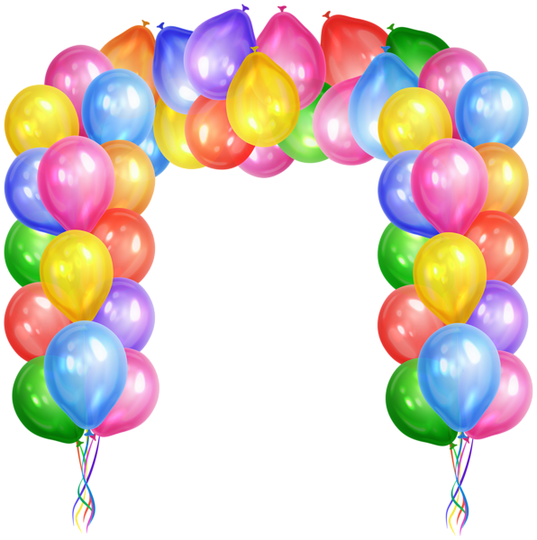 This png image - Decorative Balloons Arch Transparent PNG Clip Art Image, is available for free download