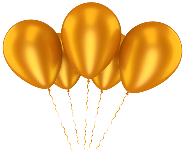 This png image - Gold Balloons Transparent Clip Art Picture, is available for free download