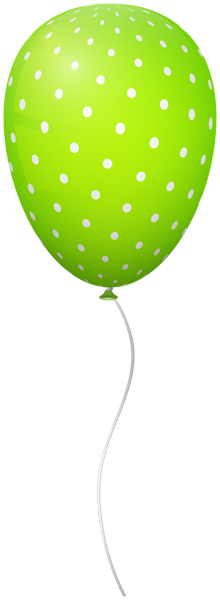 This png image - Green Dotted Balloon PNG Clipart, is available for free download