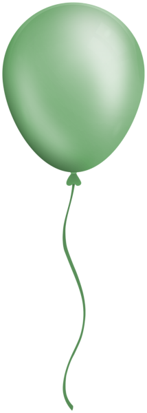 This png image - Green Single Balloon Clipart, is available for free download